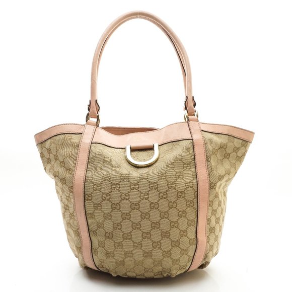 Auth Gucci Tote Bag Beige Canvas #12847G12 - Picture 1 of 13